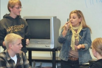 Melody Gilbert teaching a high school workshop
